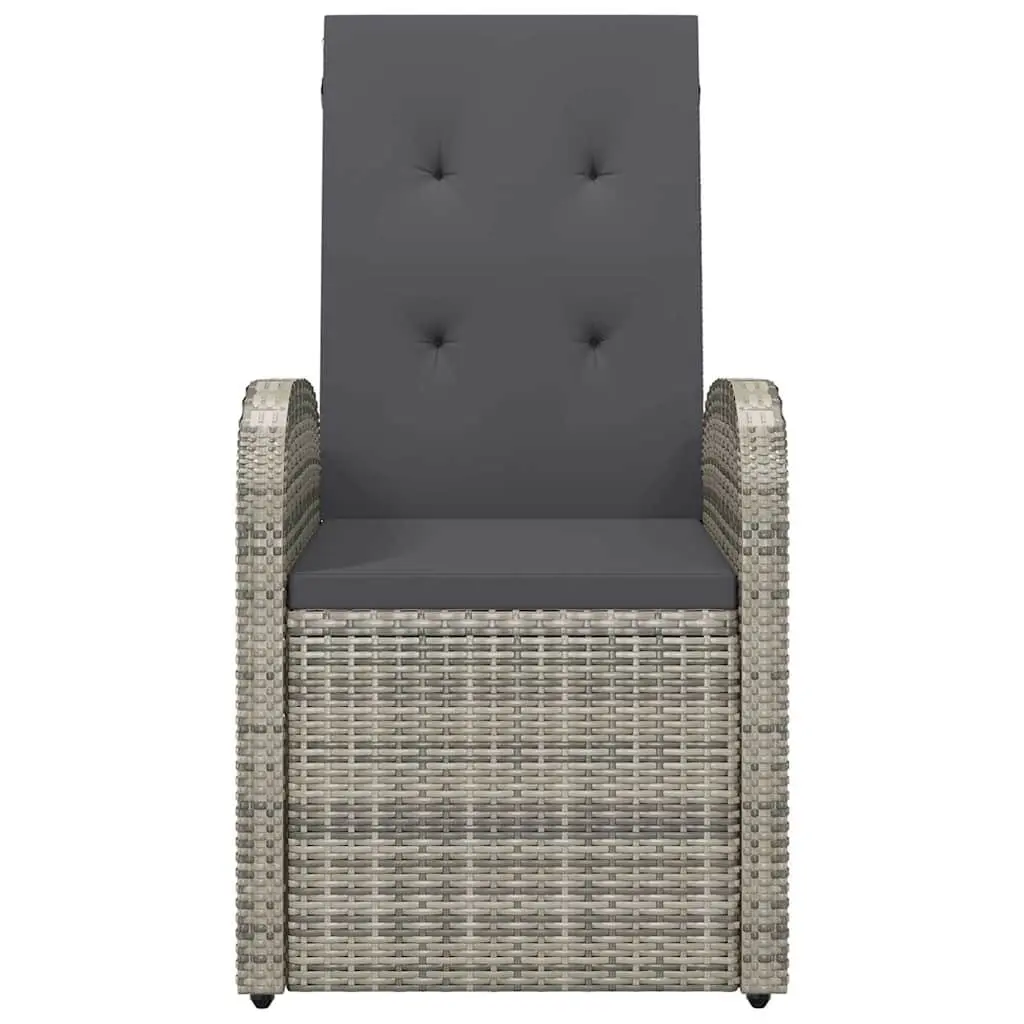 Outdoor Reclining Armchairs Set 2 with Cushions