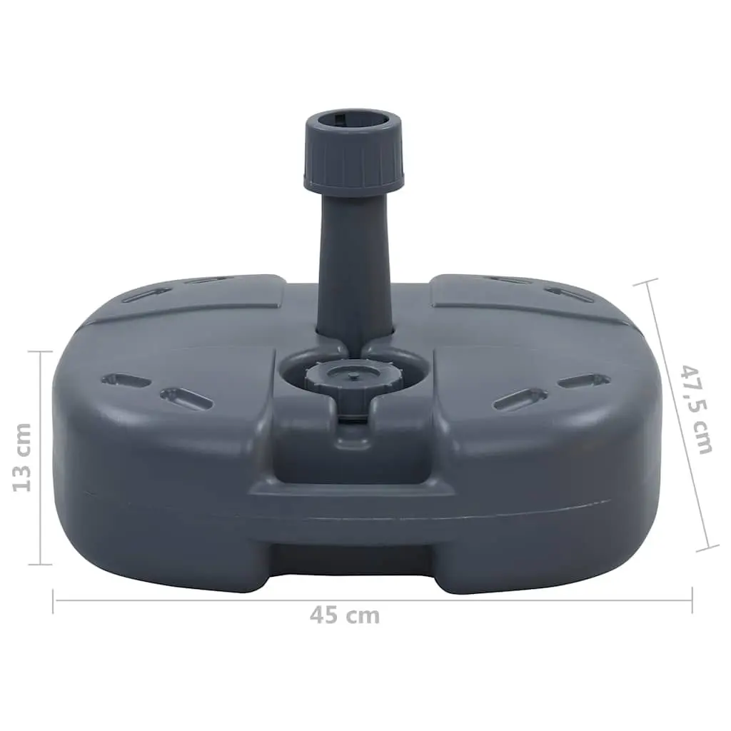 Portable Umbrella Base Grey Sand Water Filled Outdoor Parasol Stand