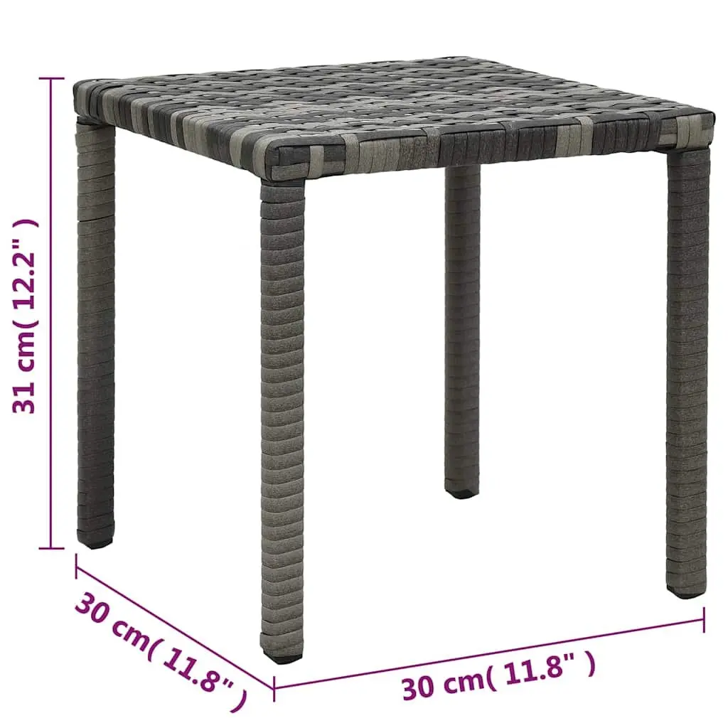 Sun Lounger Set with Table Poly Rattan Garden Patio Outdoor Furniture Anthracite