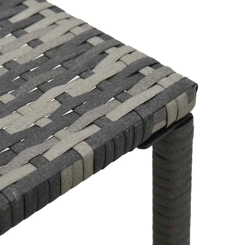 Sun Lounger Set with Table Poly Rattan Garden Patio Outdoor Furniture Anthracite