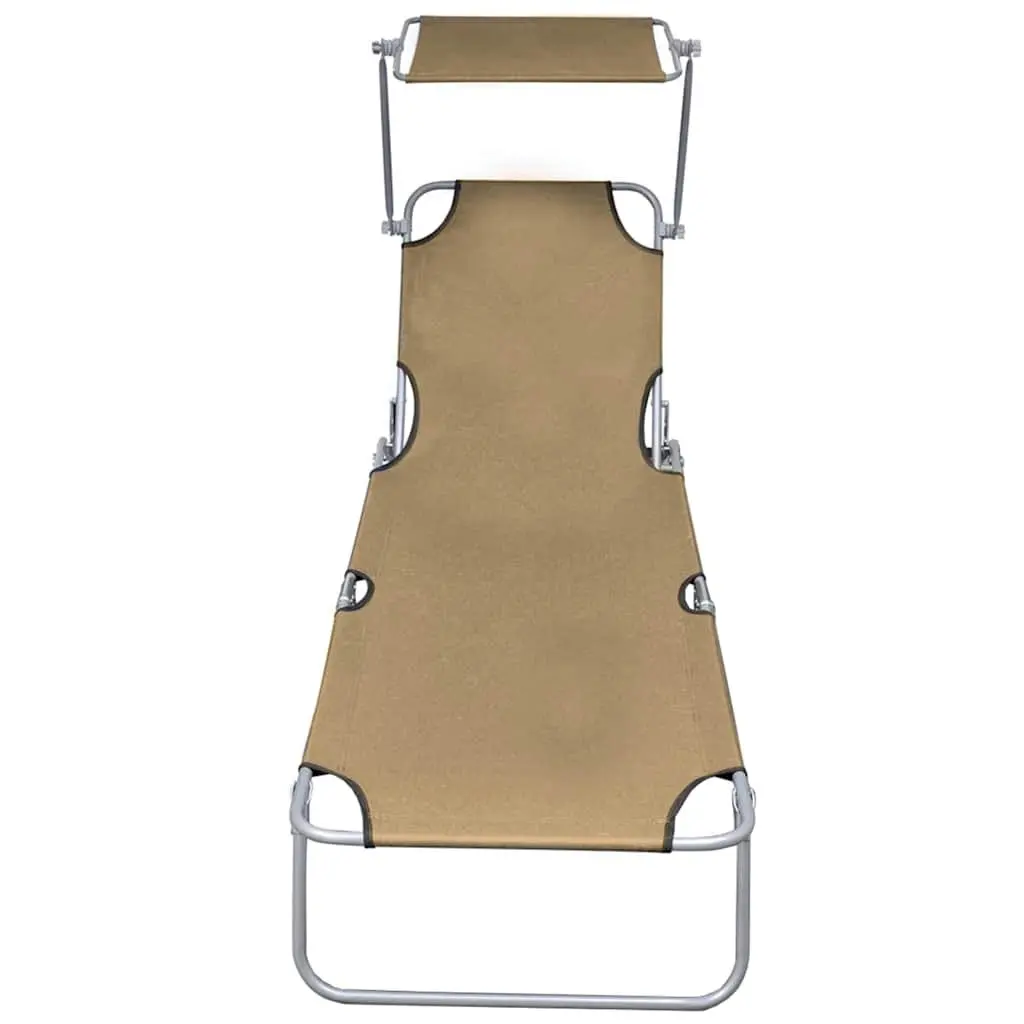 Outdoor Sun Lounger with Adjustable Canopy