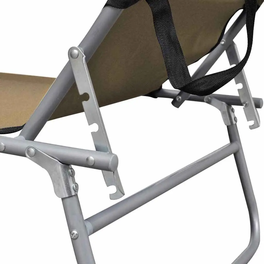 Outdoor Sun Lounger with Adjustable Canopy