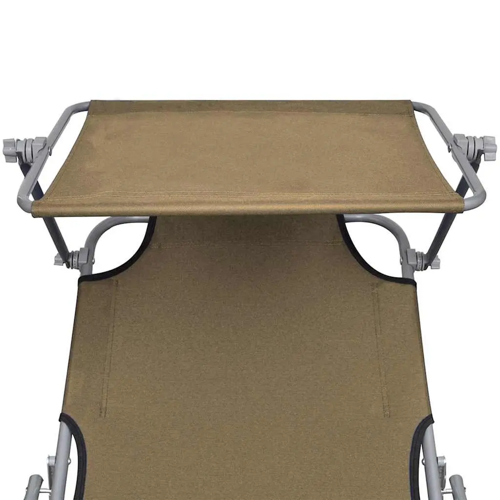 Outdoor Sun Lounger with Adjustable Canopy