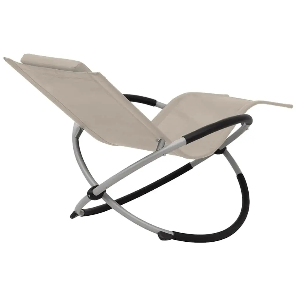 Sun Lounger Outdoor Folding Chaise Lounge Geometrical Brown