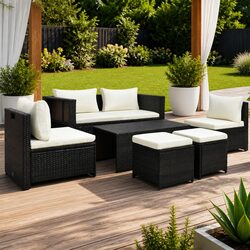 Comfortable 6 Piece Garden Lounge Set with Great Value