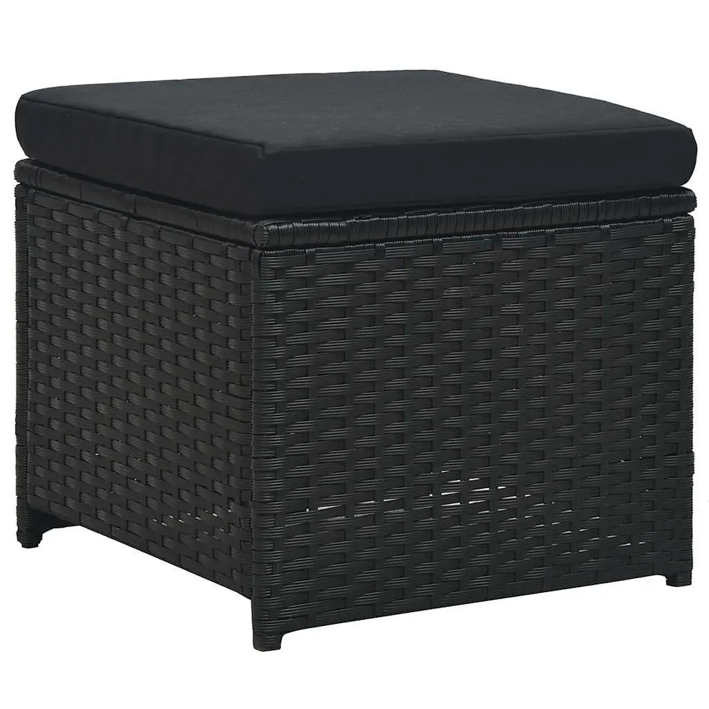 Garden Lounge Set 6 Piece Poly Rattan Outdoor Furniture Black Patio Sofa