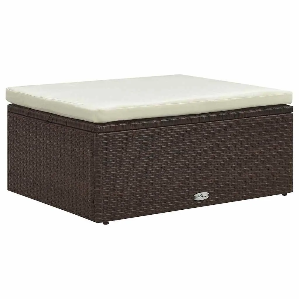 Garden Lounge Set Outdoor Furniture 5 Piece Modular Stackable Brown