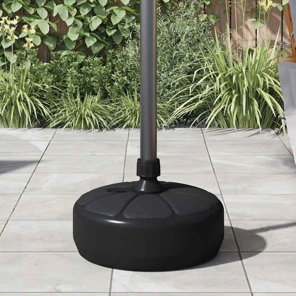 Umbrella Base Sand Water Fillable 15L Outdoor Parasol Stand Black