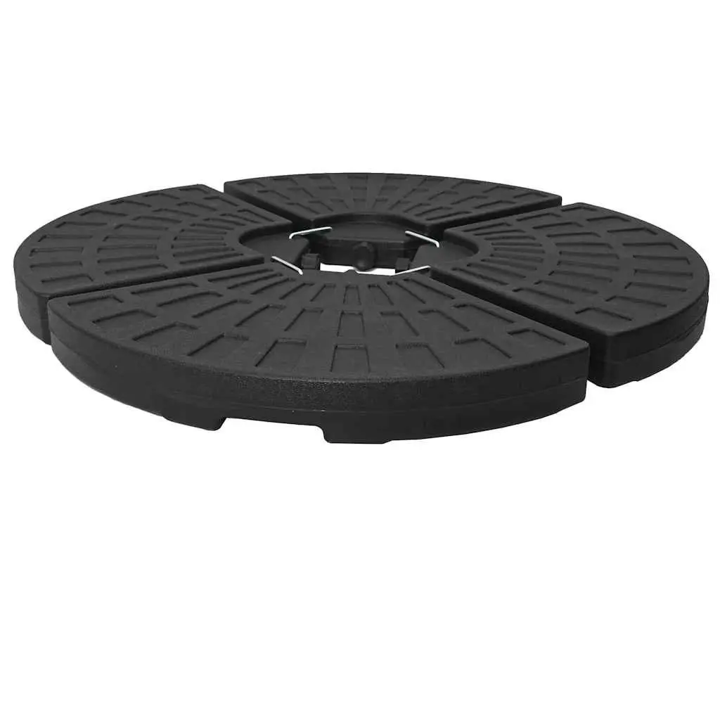 Umbrella Base Heavy Duty Set of 4 Fan-shaped Black