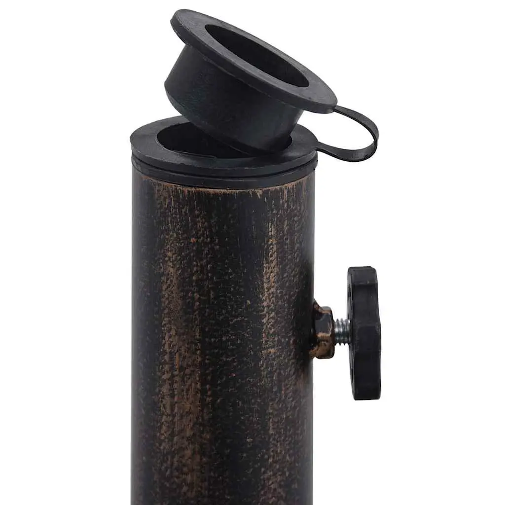Cast Iron Umbrella Base Heavy Duty 12kg Outdoor Garden Patio Stand Brown
