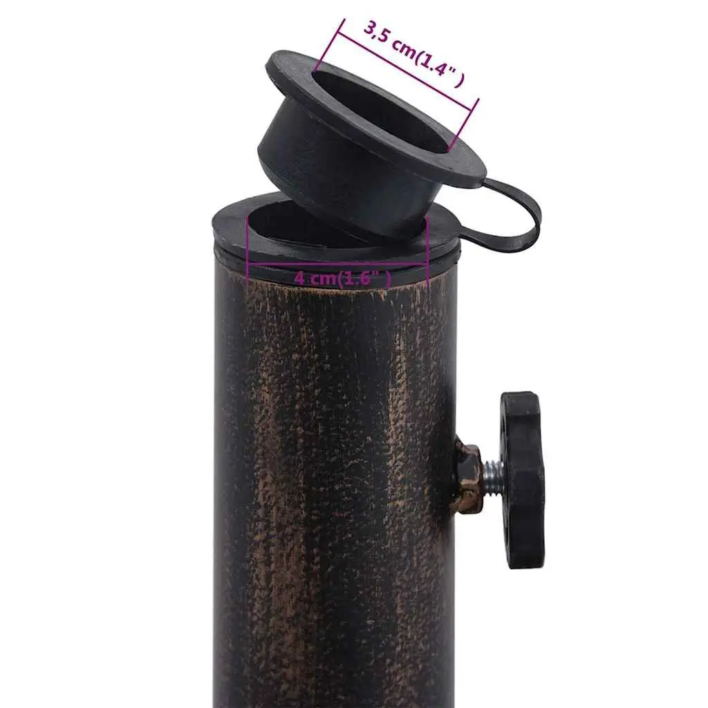 Cast Iron Umbrella Base Heavy Duty 12kg Outdoor Garden Patio Stand Brown