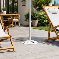 Reliable White Cast Iron Umbrella Base 40cm 9kg