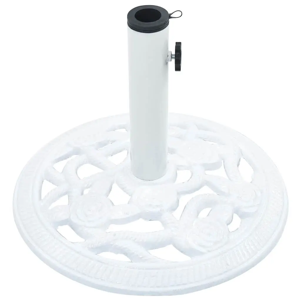 Umbrella Base Cast Iron Outdoor Patio Garden Stand 40cm White