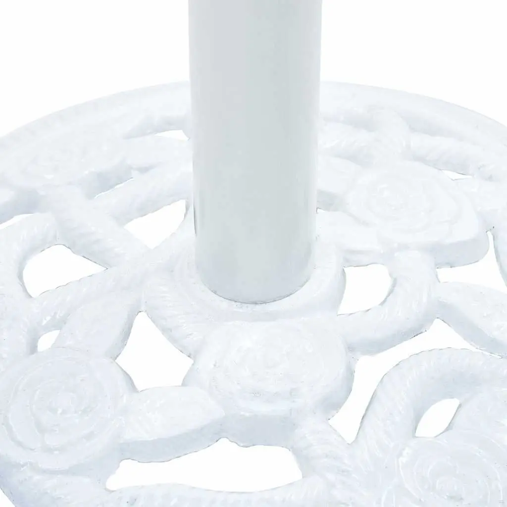 Umbrella Base Cast Iron Outdoor Patio Garden Stand 40cm White