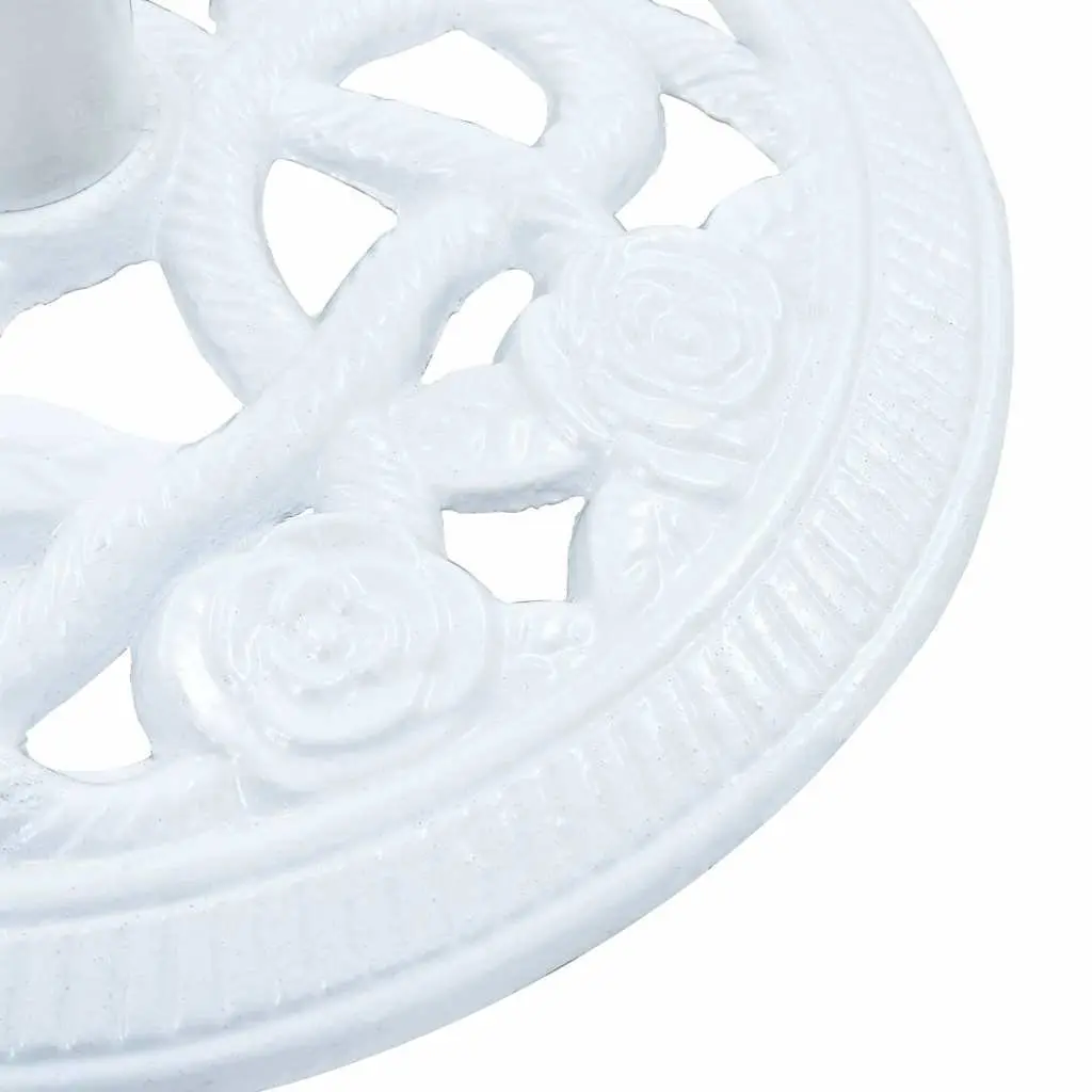 Umbrella Base Cast Iron Outdoor Patio Garden Stand 40cm White
