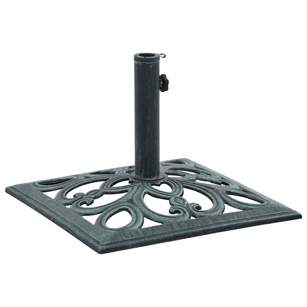 Cast Iron Umbrella Base Outdoor Parasol Stand 49cm Green