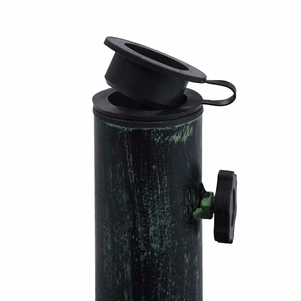 Cast Iron Umbrella Base Outdoor Parasol Stand 49cm Green