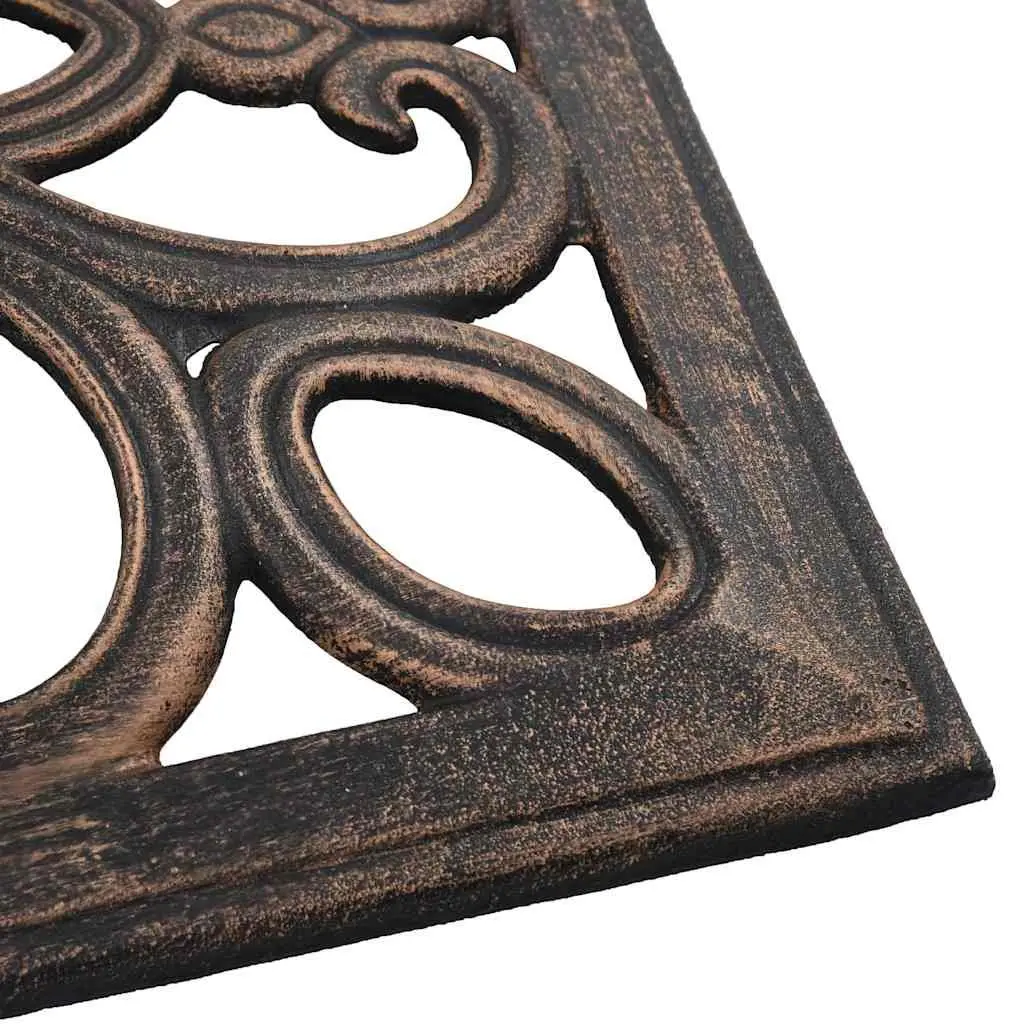 Cast Iron Umbrella Base Brown Outdoor Weighted Stand Patio Holder Garden Support