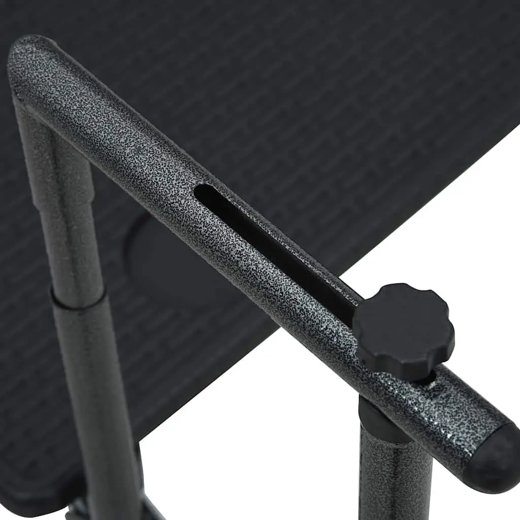 Hanging Balcony Table with Adjustable Height in Black