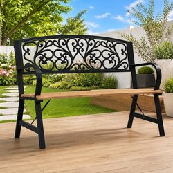 Value and Practicality in a Stylish Black Garden Bench