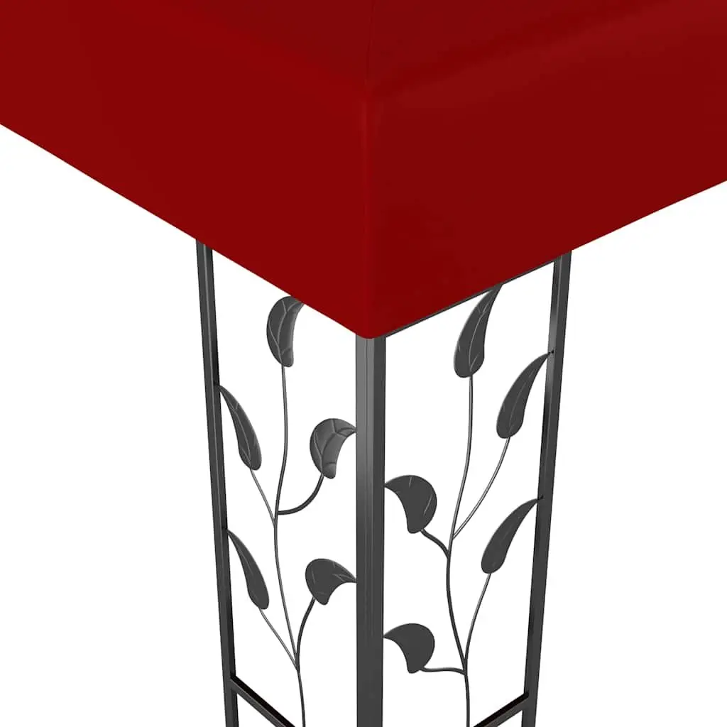 Outdoor Gazebo Canopy Shade Tent 3x3m Red for Garden and Patio