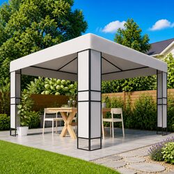 Practical 3x3 m White Gazebo for Outdoor Use