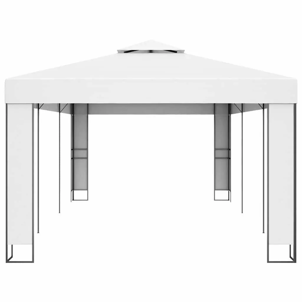 Gazebo Double Roof Outdoor Garden Canopy 3x6m White