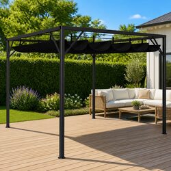 Reliable 3x3m Gazebo with Retractable Canopy for Comfort