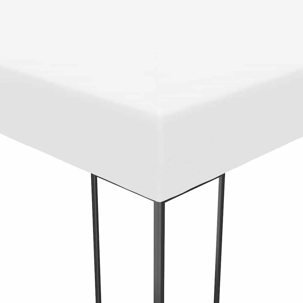 Garden Gazebo Outdoor Canopy 4x3x2.7m White Powder-Coated Steel