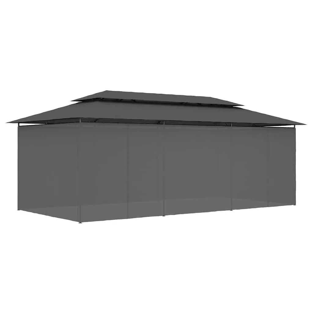 Gazebo Outdoor Canopy Party Tent Garden Shelter 600 x 298 x 270 cm Anthracite