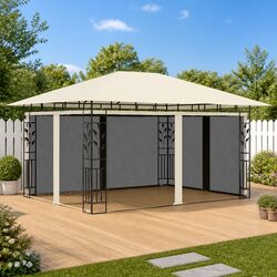 Value Garden Gazebo with Mosquito Netting, 4x3x2.73m