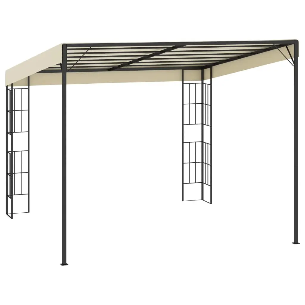 Wall-mounted Gazebo Sun Shelter 3x3m Cream