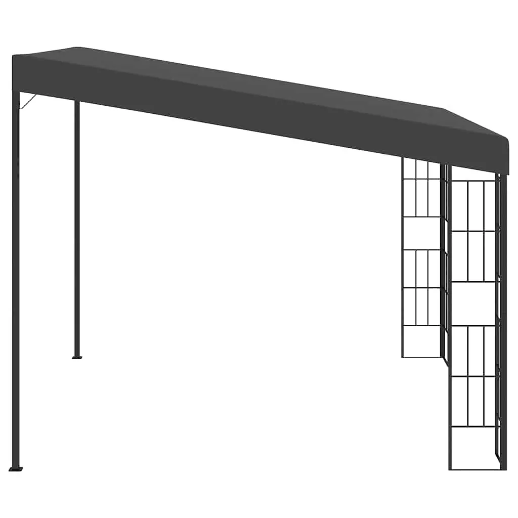 Outdoor Canopy Shade Wall-Mounted Gazebo Anthracite 3x3m Sun Shelter for Patios and Backyards
