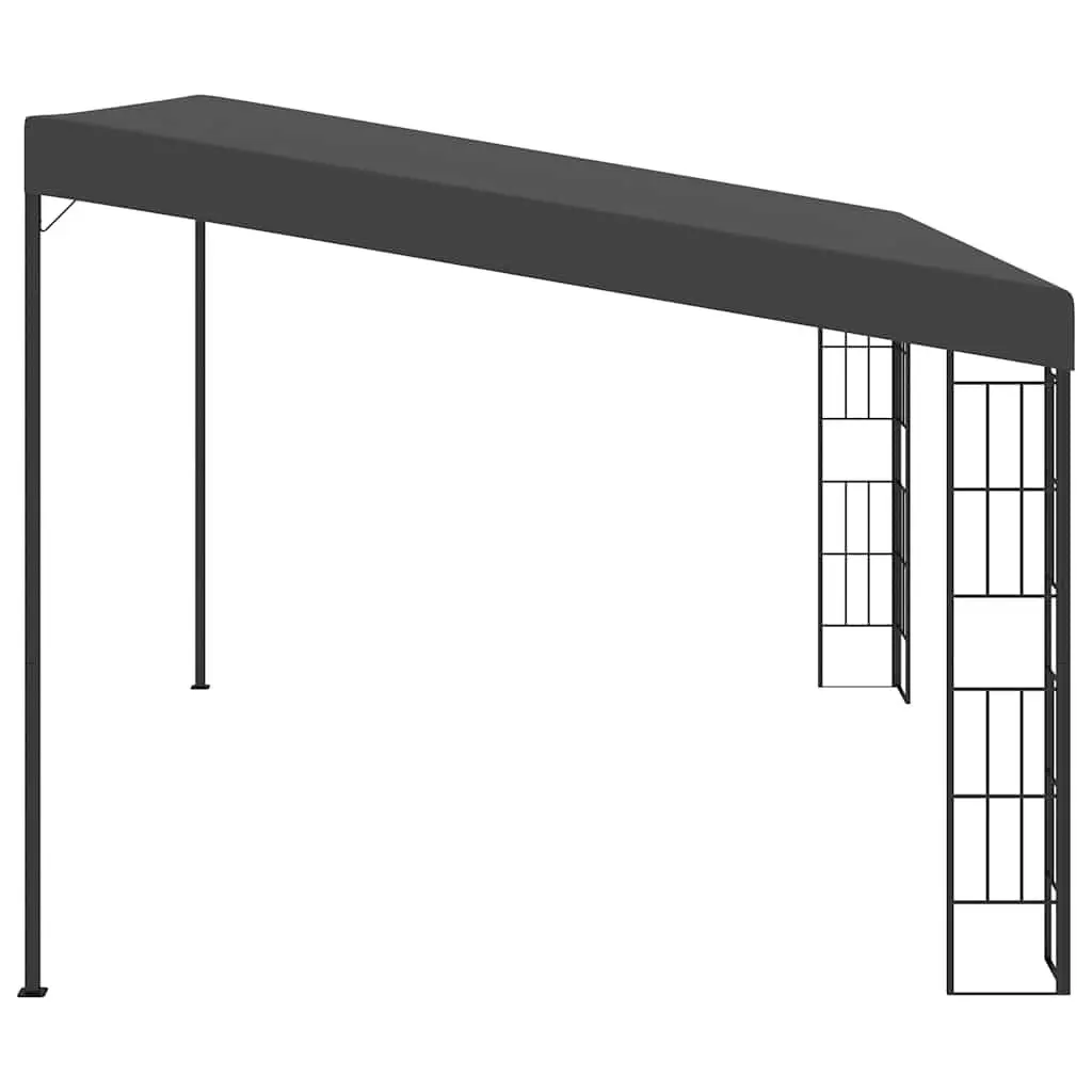 Wall-mounted Gazebo Sun Shade 3x4 m Anthracite Retractable Outdoor Shelter