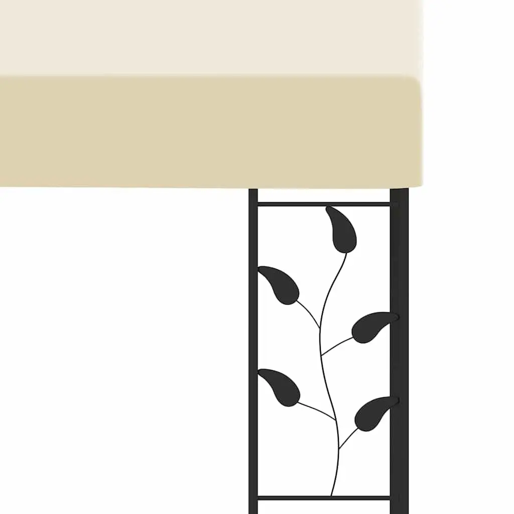 Wall-mounted Gazebo Outdoor Garden Shade Structure 4x3x2.5m Cream