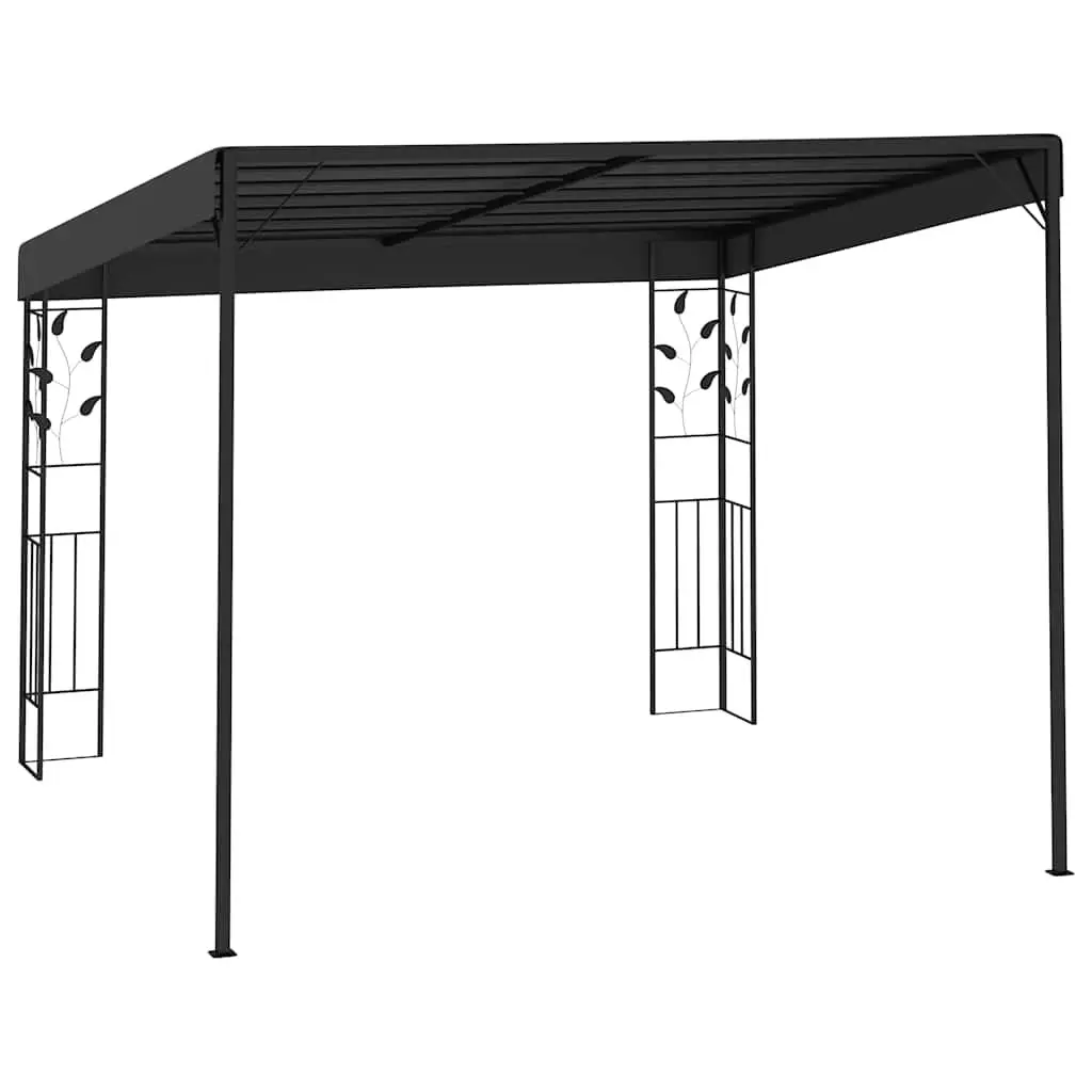 Wall-Mounted Gazebo Outdoor Garden Canopy 3x3x2.5m Anthracite