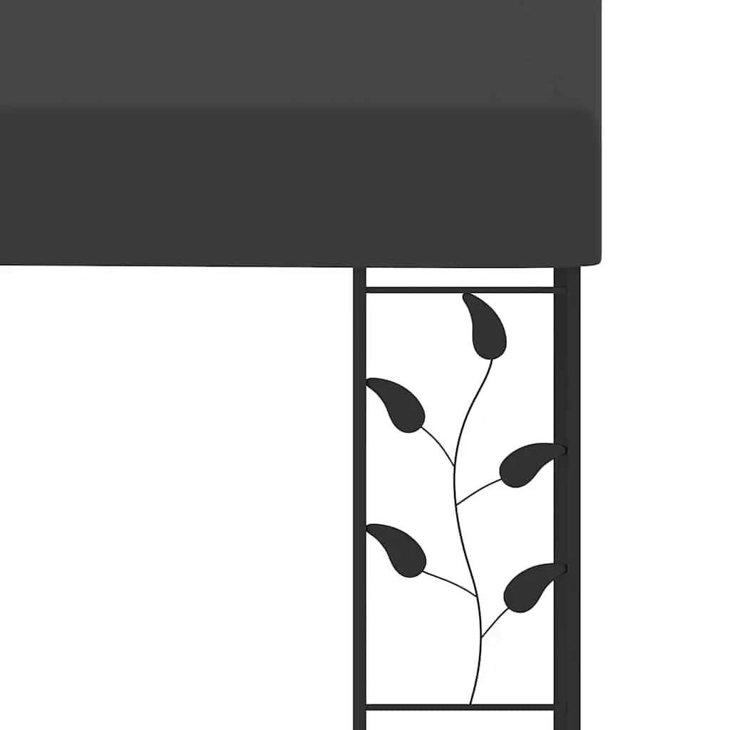 Wall-Mounted Gazebo Outdoor Garden Canopy 3x3x2.5m Anthracite