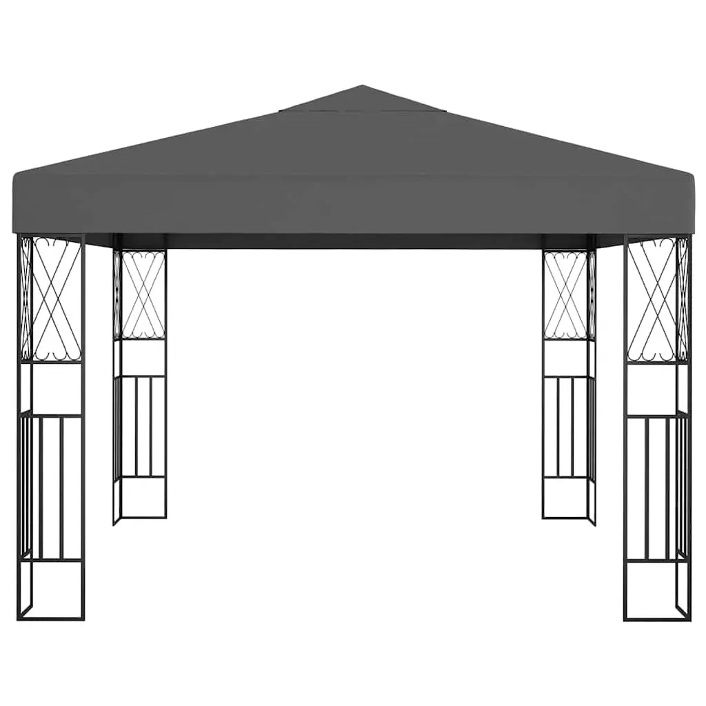 Gazebo Outdoor Canopy 3x3 m Steel Frame Vented Shade Anthracite