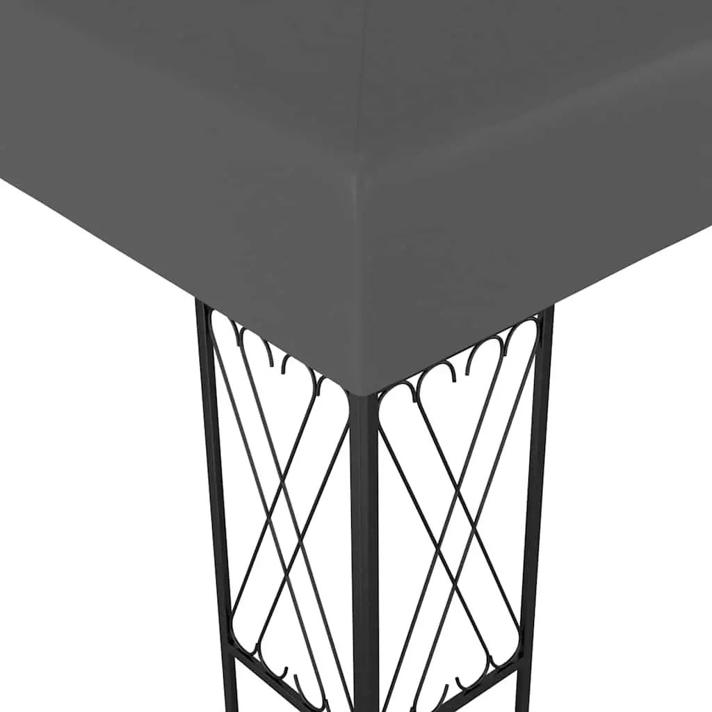 Gazebo Outdoor Canopy 3x3 m Steel Frame Vented Shade Anthracite