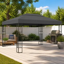 Reliable 3x4 m Anthracite Gazebo for Outdoor Comfort