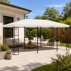 Cream Canopy Gazebo 3x6 m: Practical and Reliable