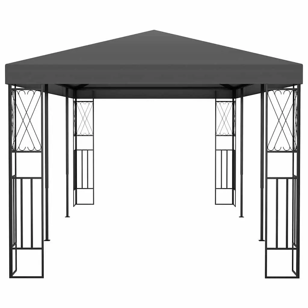 Gazebo Outdoor Shade 3x6 m Anthracite Steel Frame Polyester Roof