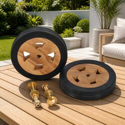 Durable Spare Wheels for Sunlounger - 2 Piece Set