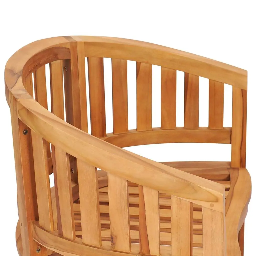 Banana Outdoor Chairs Garden Patio Seating 2 Piece Brown Teak Hardwood