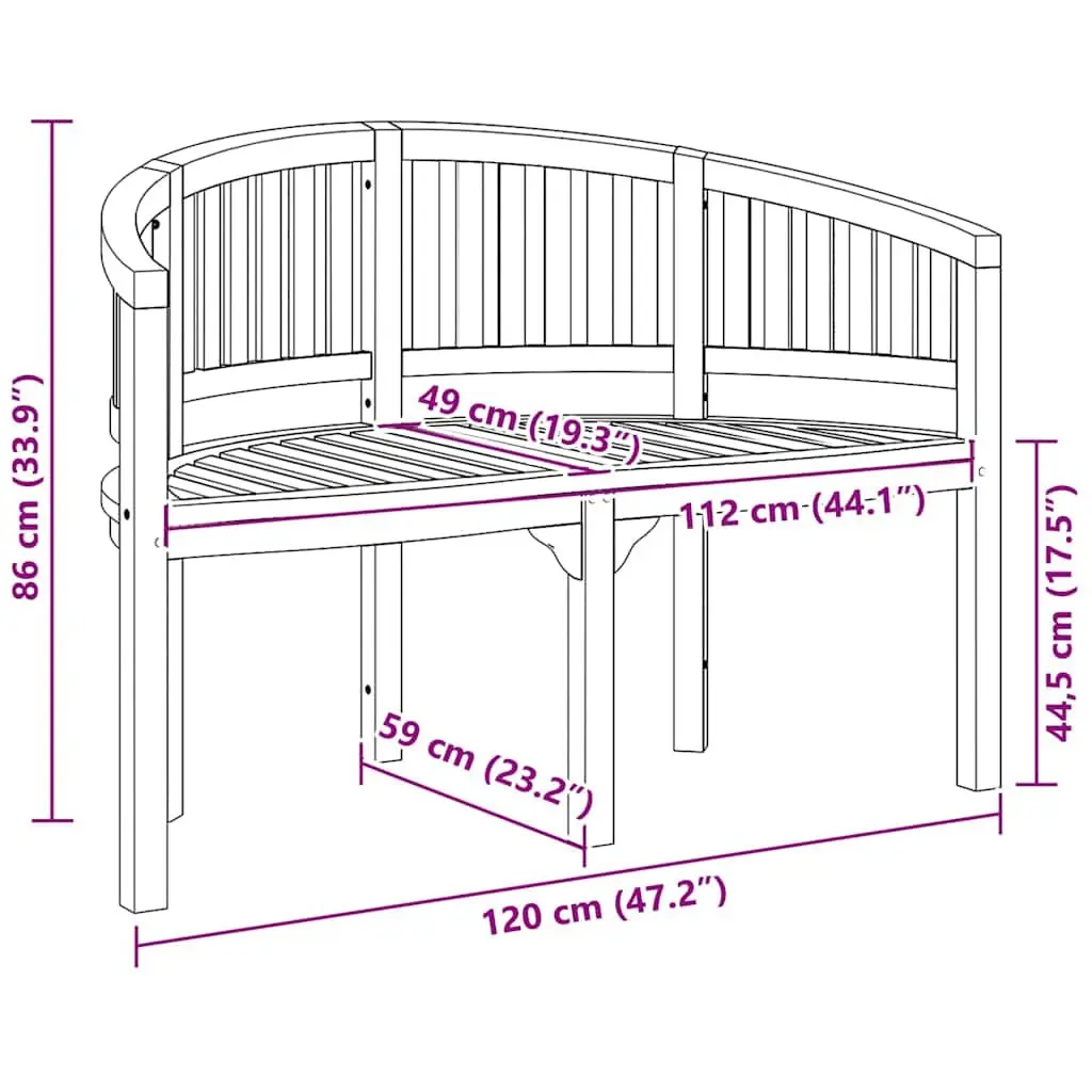Banana Bench for Outdoor Comfort