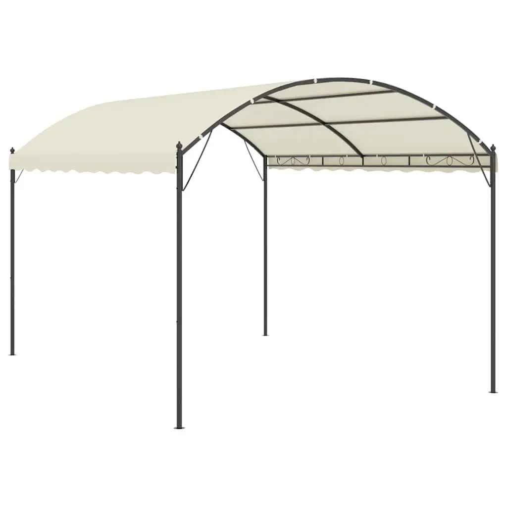 Gazebo Canopy Sun Protection Outdoor Garden Cream