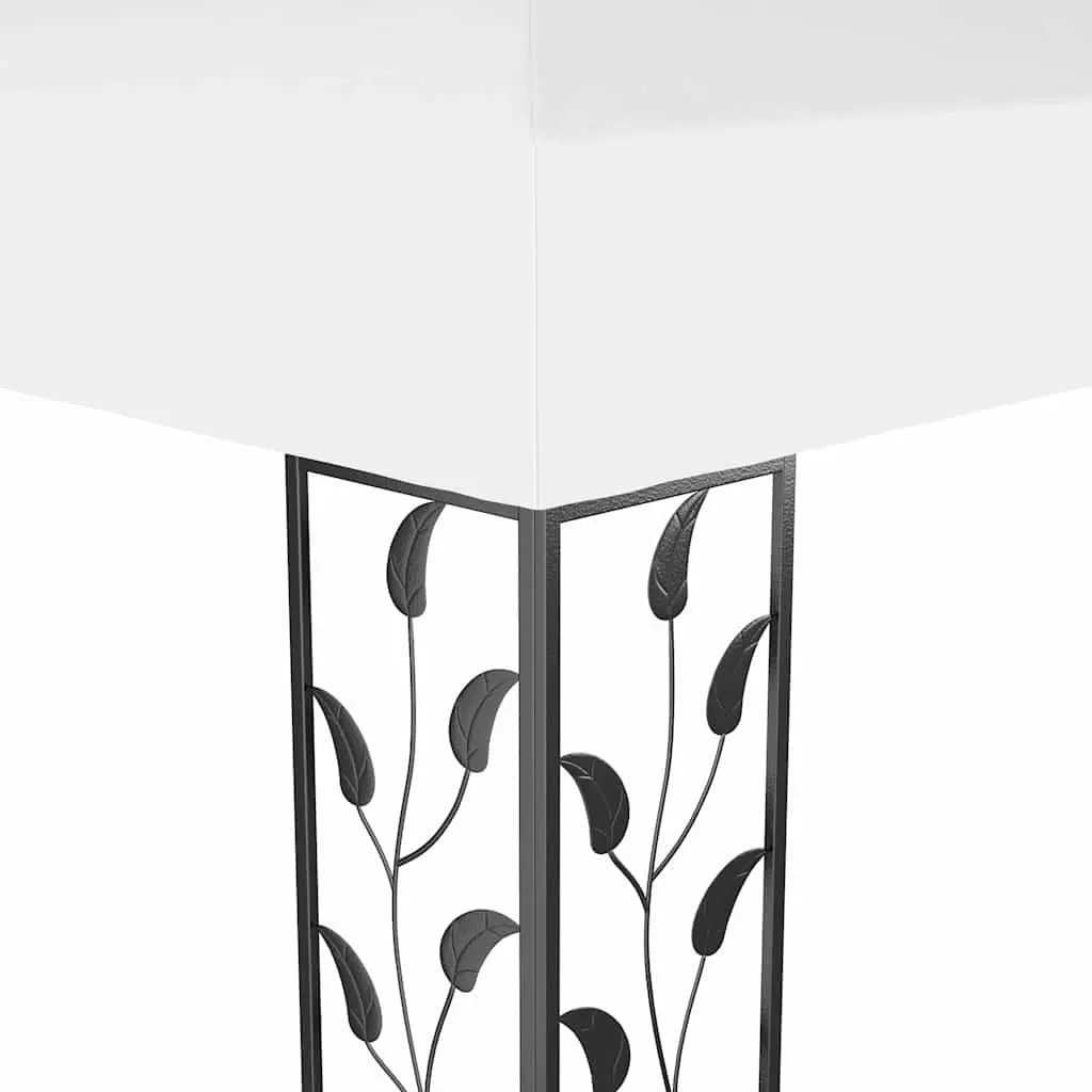 Gazebo Double Roof Outdoor Garden Canopy 3x4 m White