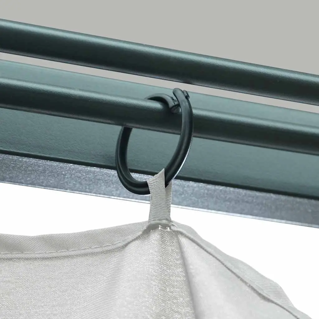 Gazebo Sunshade Shelter 300x300 cm Outdoor Cream with Curtains