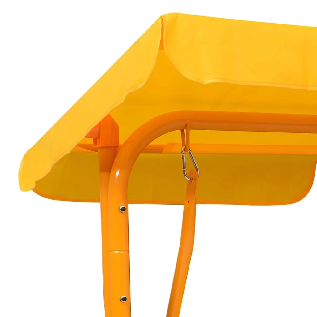 Kids Swing Bench Outdoor Garden Patio Seat 115x75x110cm Yellow