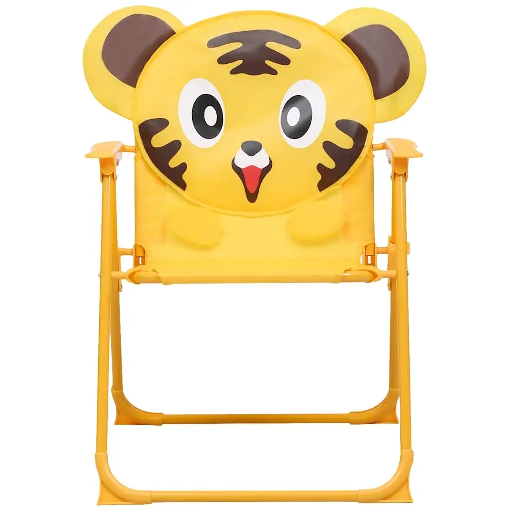 Kids Garden Bistro Set 3 Piece Yellow Outdoor Furniture Table Chairs Parasol